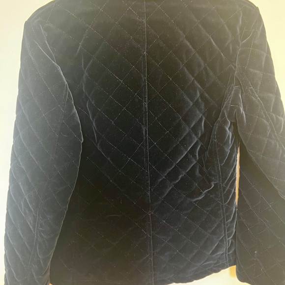 Midnight Blue Ralph Lauren Quilted Velvet Jacket - Picture 3 of 4